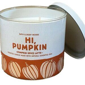 NEW Bath & Body Works Hi Pumpkin Spiced Pumpkin Latte 3-Wick Scented Candle